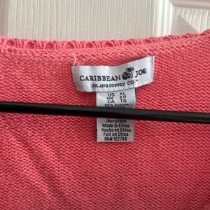 Caribbean Joe by Island Company Sweater - Pink maybe coral color sweater